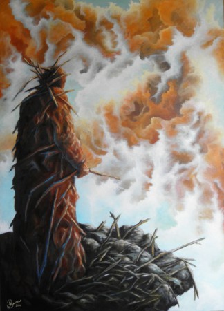 MUINAINEN, 2014, öljy kankaalle 100 x 72 cm.